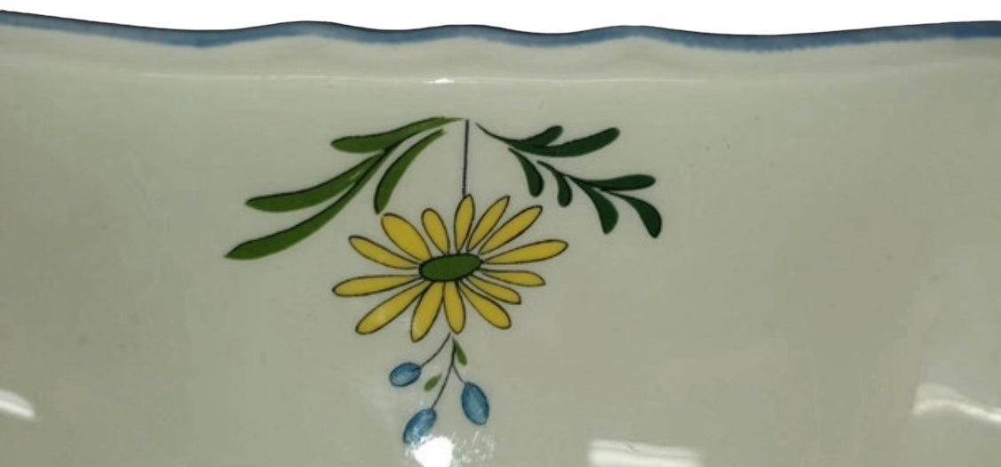 Square serving platter small Gien Oiseaux de Paradis