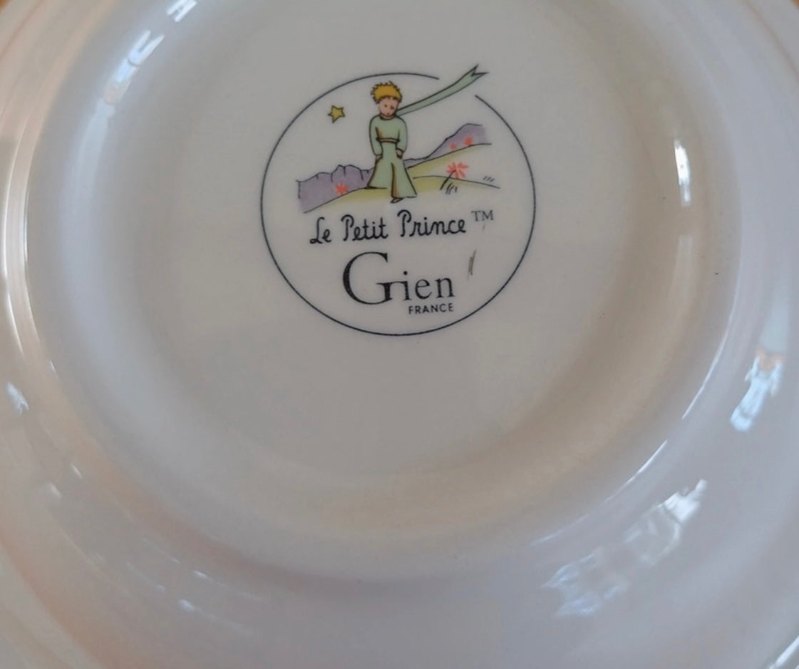 Gien Le Petit Prince vintage faience cereal bowl