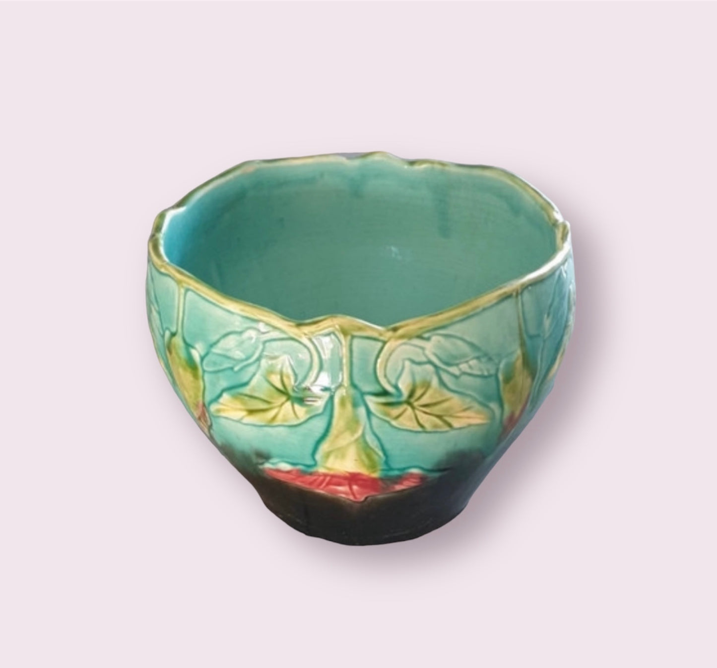 French majolica cachepot Orchies