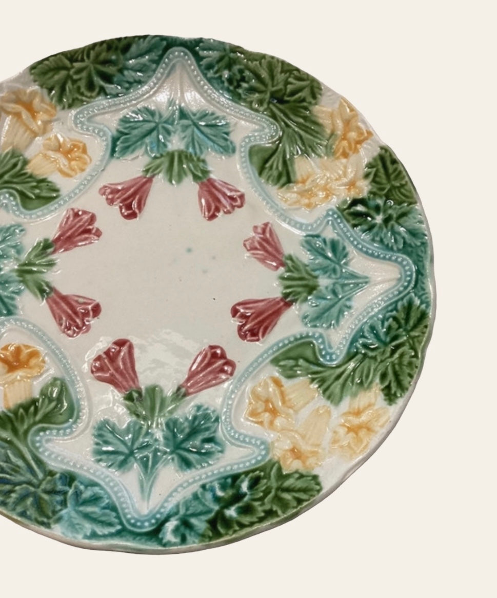 French Majolica plate