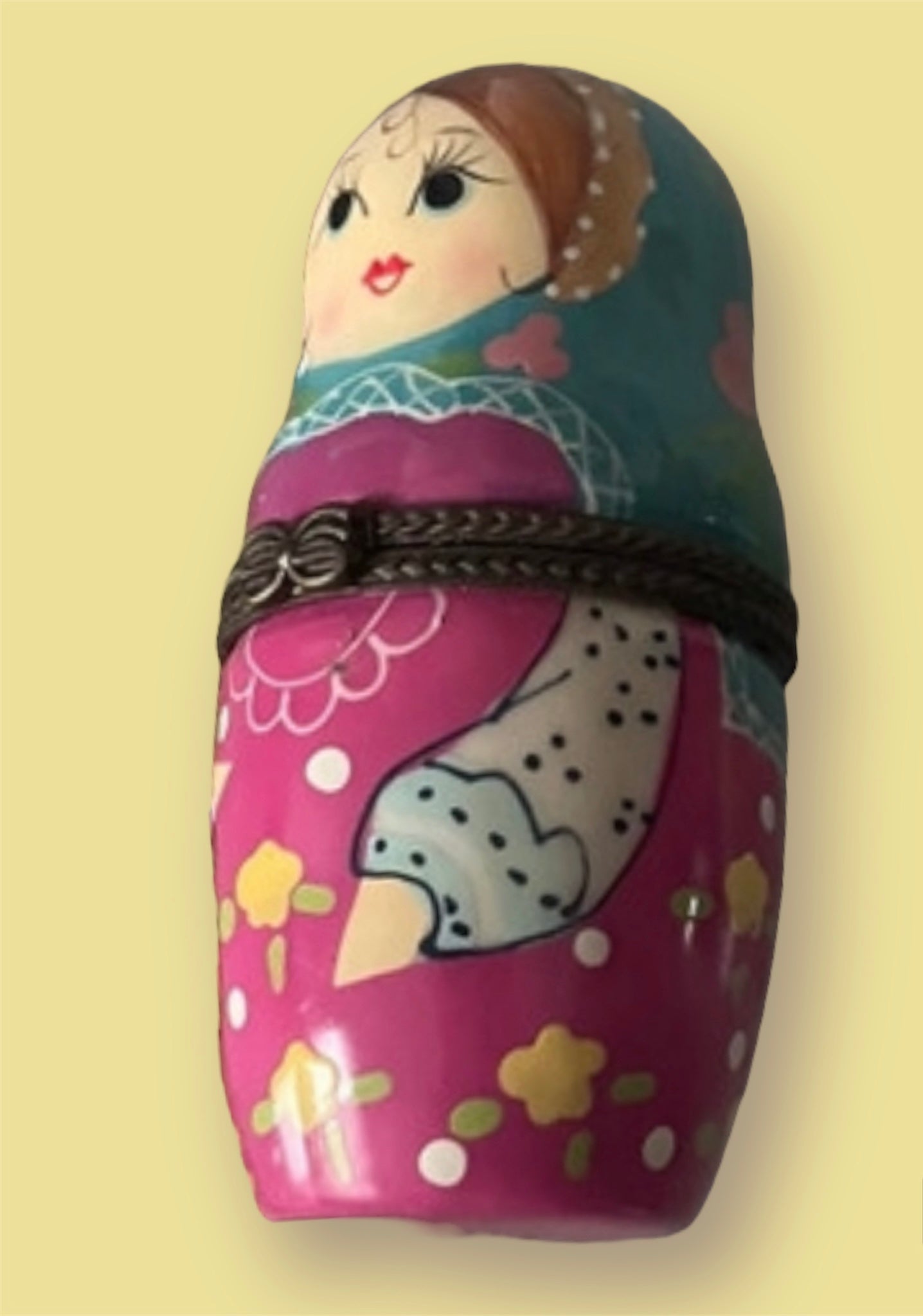 Russian doll vintage porcelain trincketbox