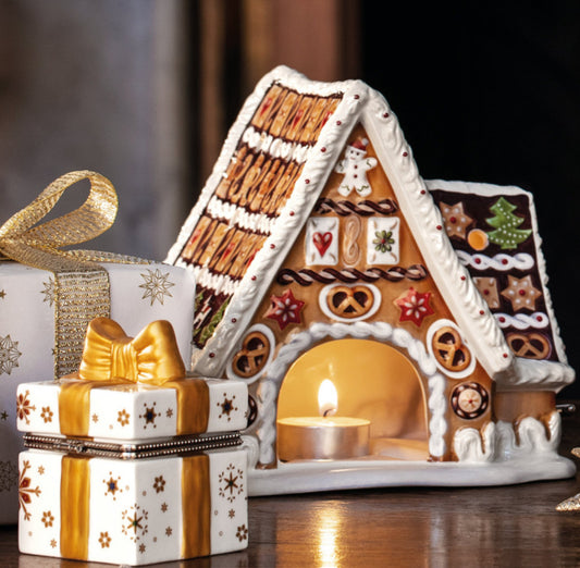 Villeroy & Boch Christmas gingerbread house music box candle light