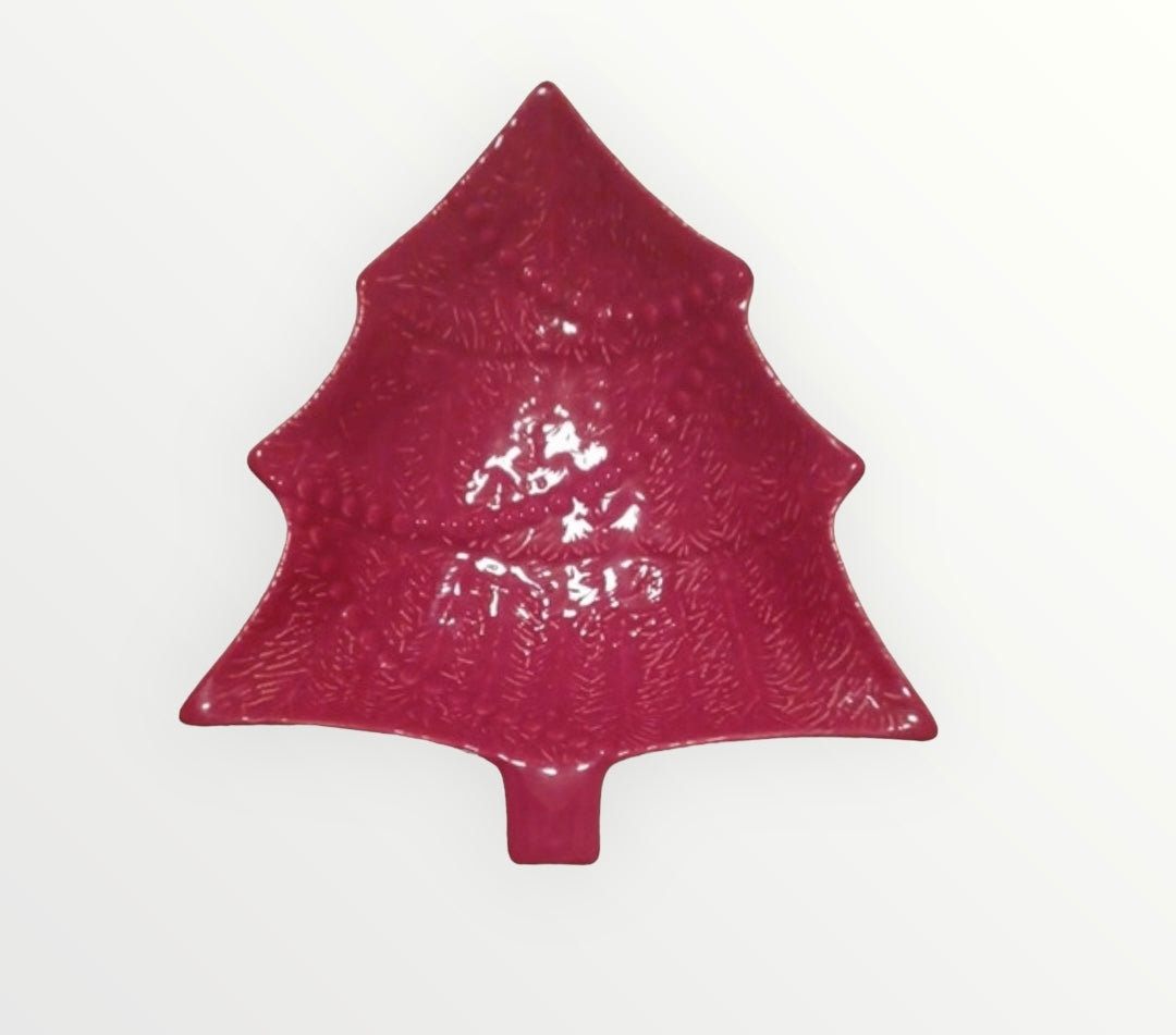 Bordallo Pinheiro christmas tree red