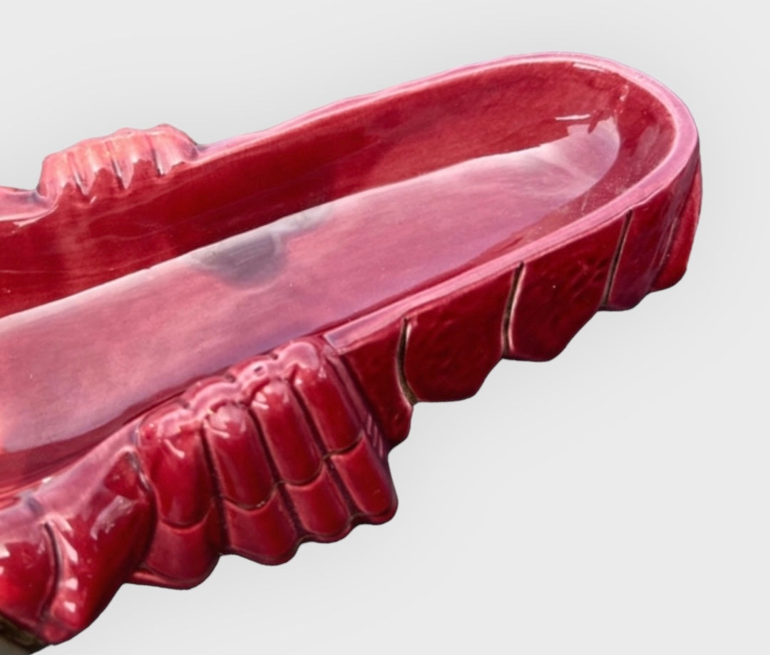 Michel Caugant red and golden lobster tureen