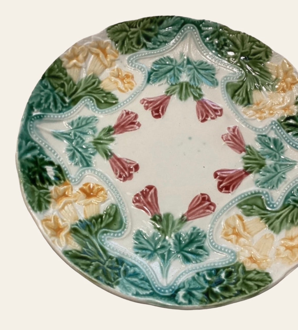 French Majolica plate