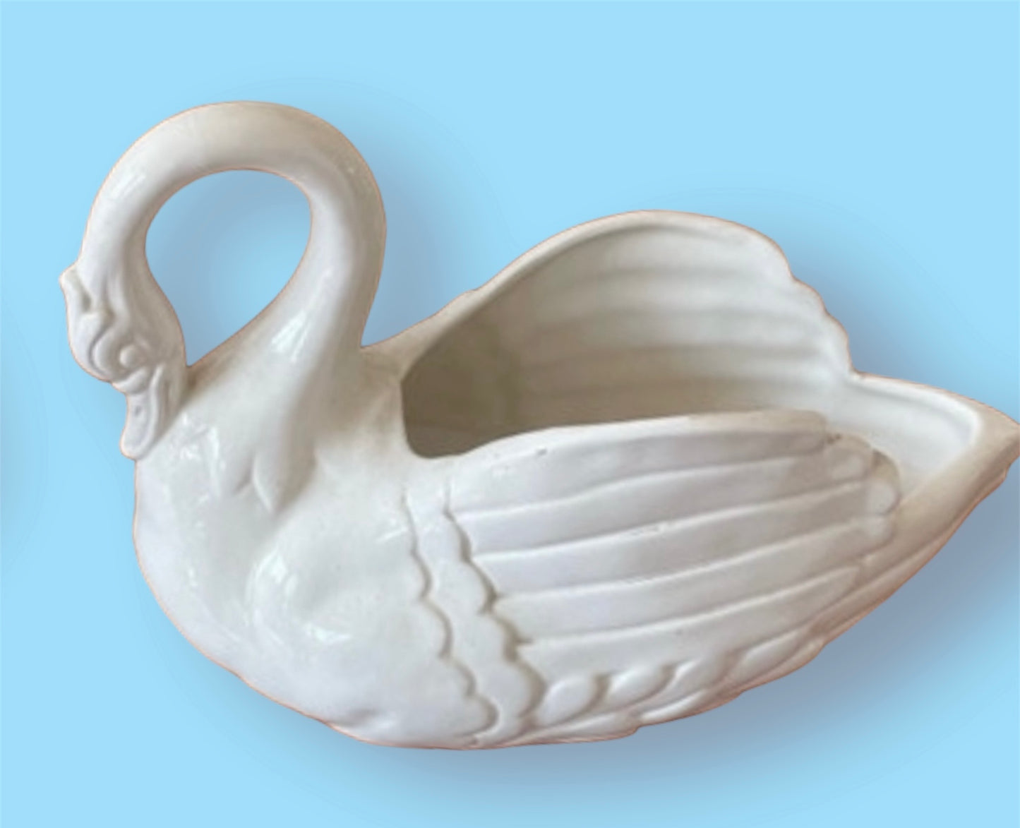 Capodimonte Italy swan planters