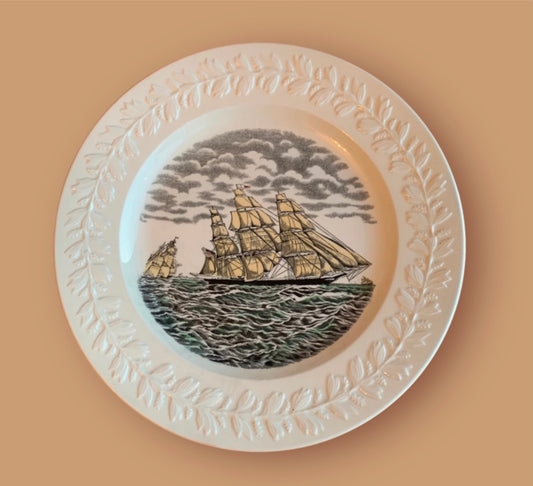 Adams antique plate Marine theme Clipper