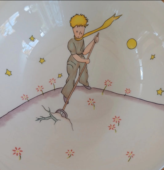 Gien Le Petit Prince vintage faience cereal bowl