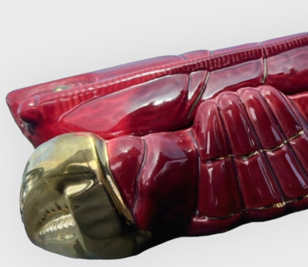 Michel Caugant red and golden lobster tureen