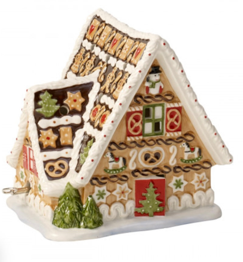 Villeroy & Boch Christmas gingerbread house music box candle light