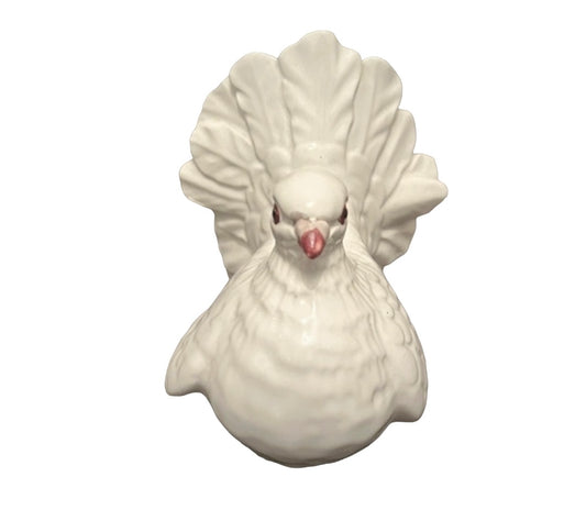 Vintage money bank white bird