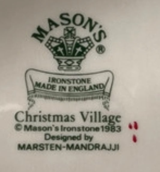 Mason’s Christmas Village made in England square cake serving dish