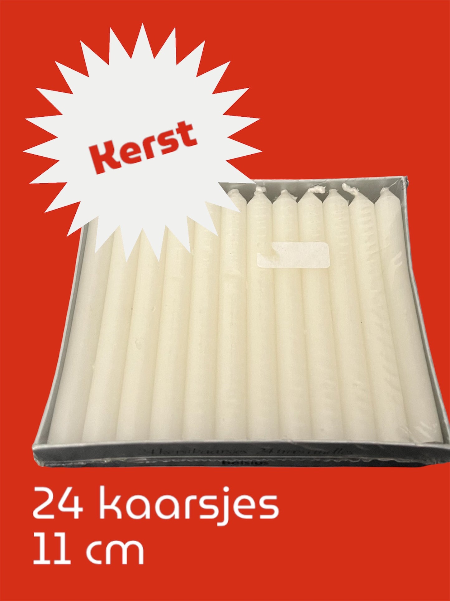 Bolsius set witte kerstkaarsjes