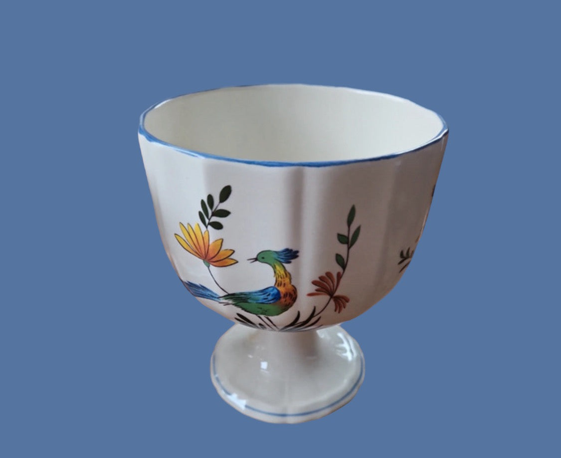 Set 2 Footed bowls Gien Oiseaux de Paradis