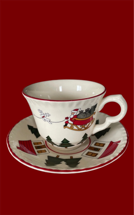 Mason’s Christmas Village made in England vintage cup and saucer