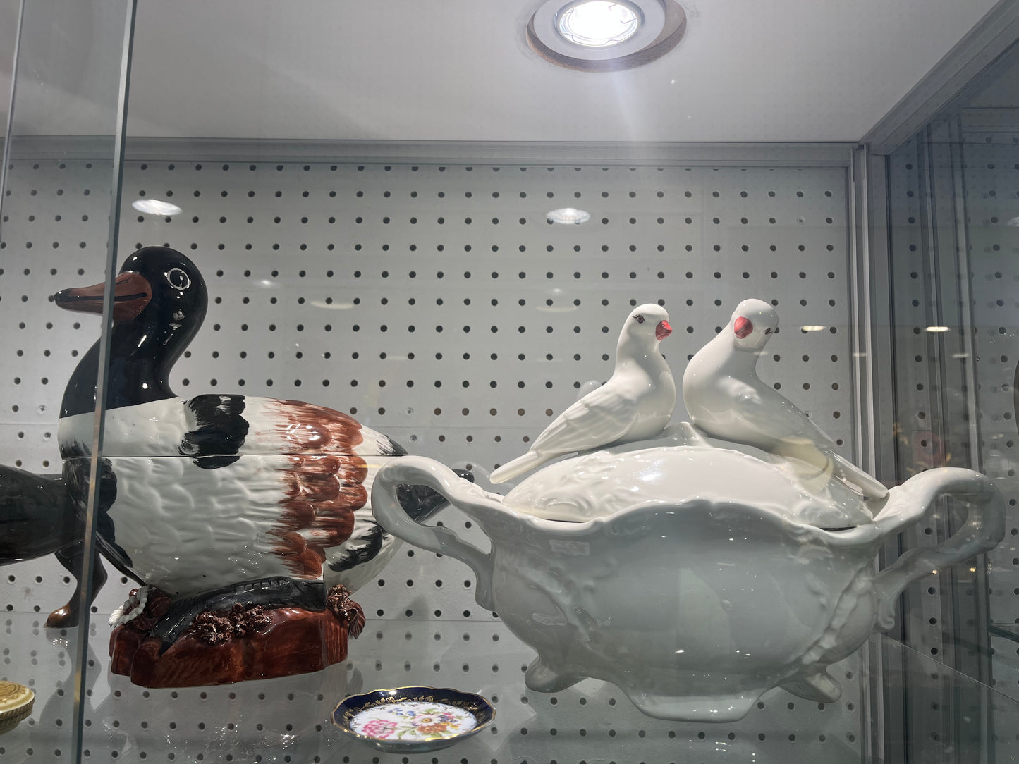 Antique fooded tureen with birds