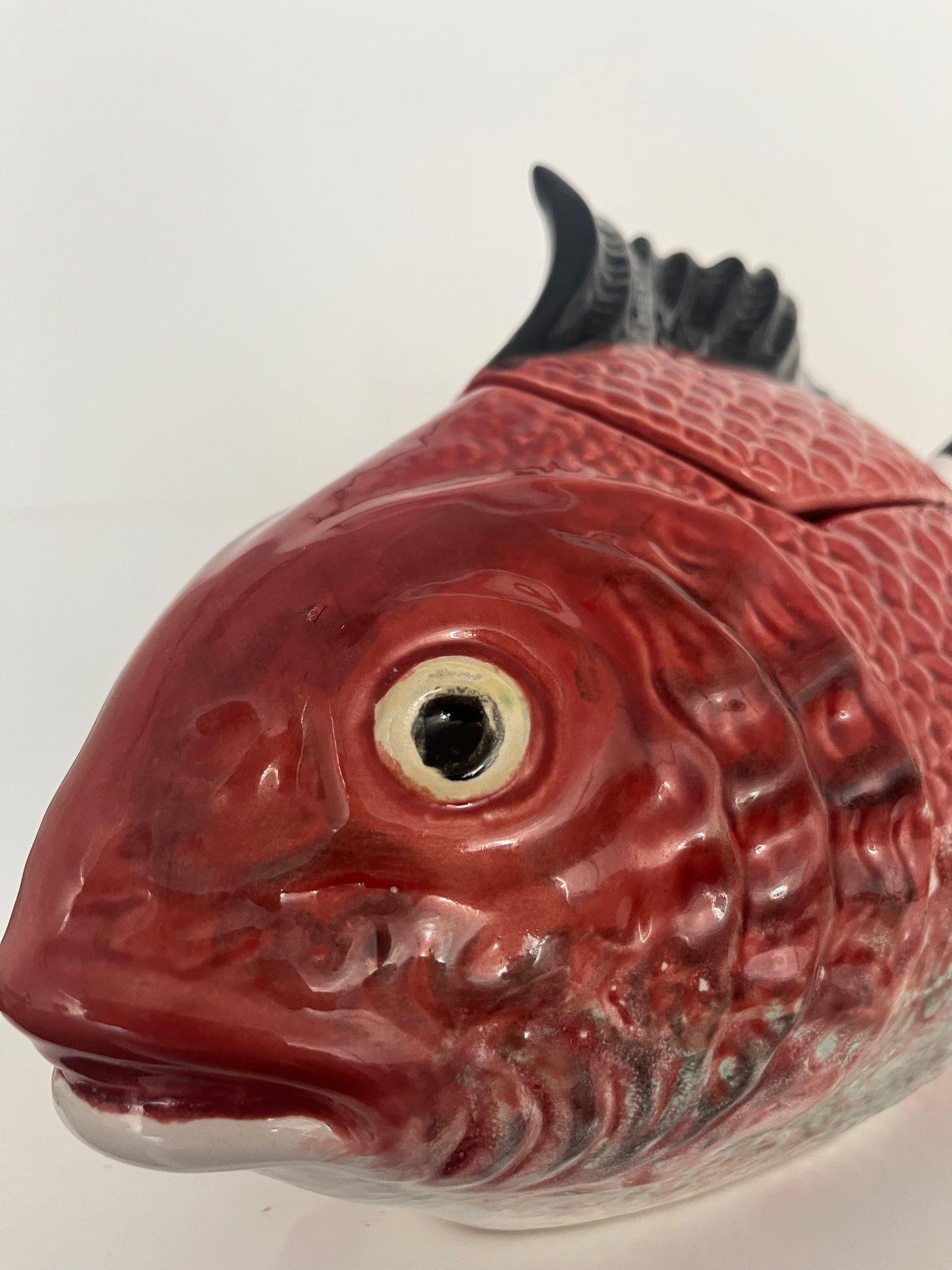 Antique Bordalo Pinheiro large fish tureen