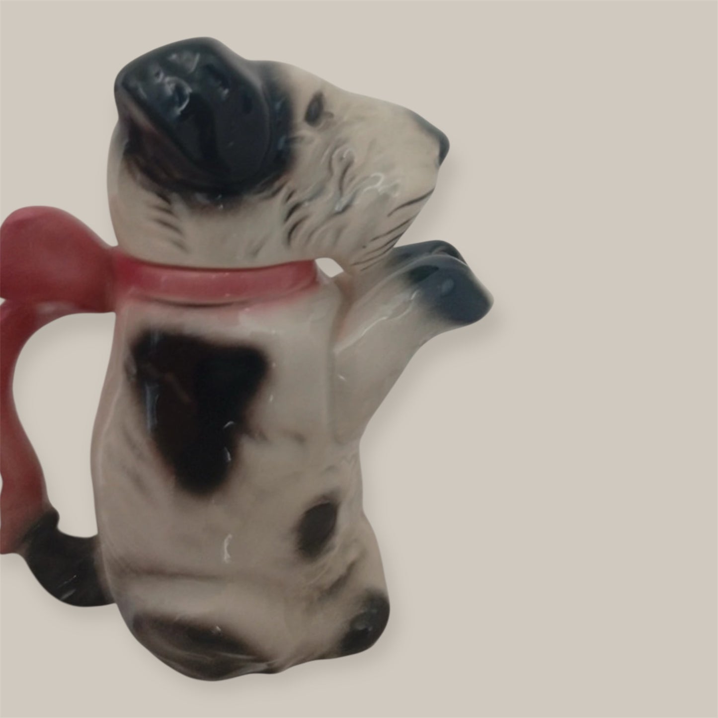 West Germany antique majolica dog teapot