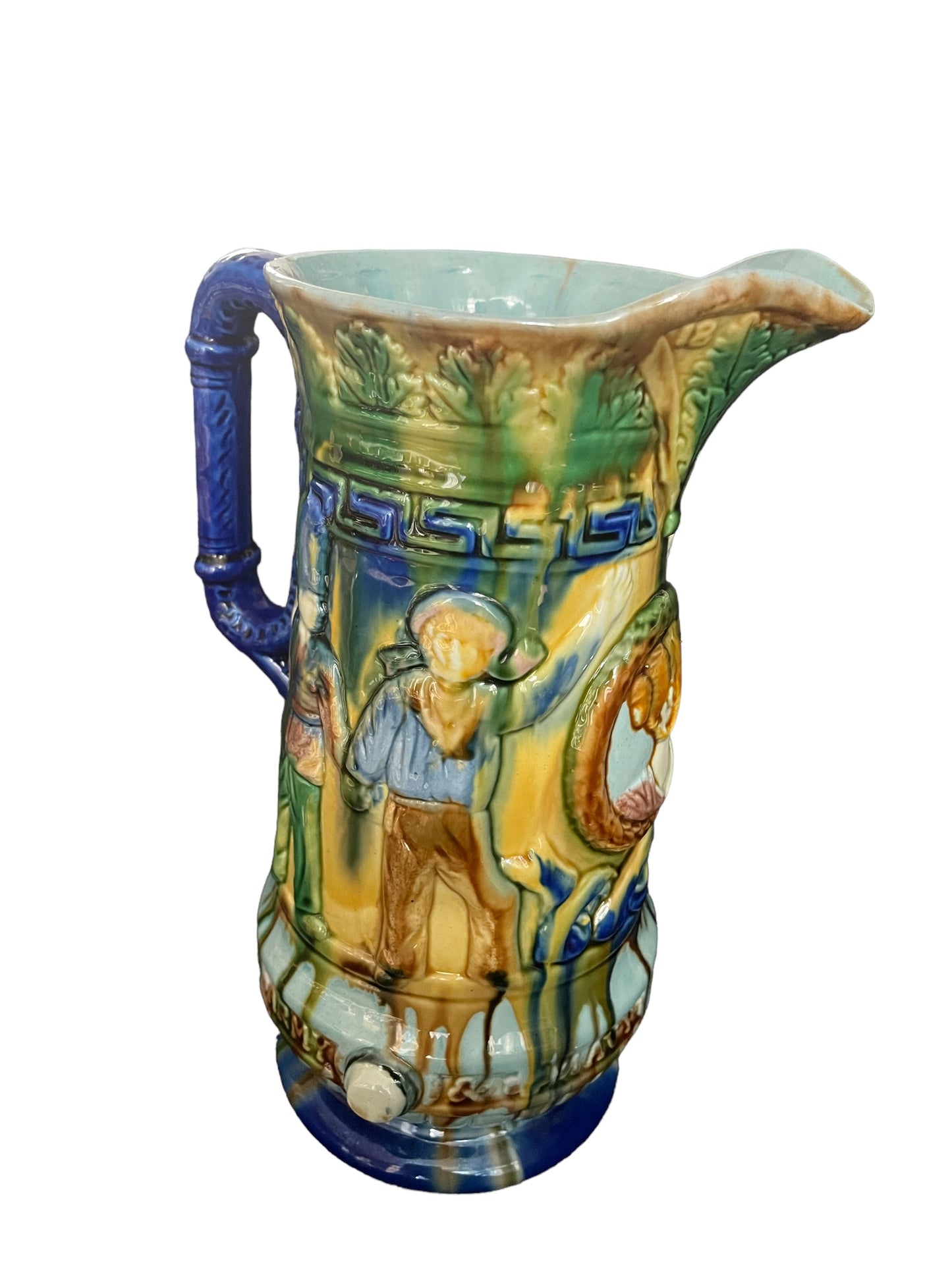 Antique Majolica Pitcher Sandford Pottery Wareham Dorset