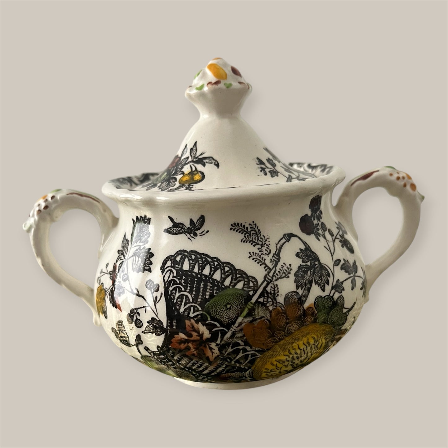 Sugarbowl Fruitbasket Mason’s England ironstone