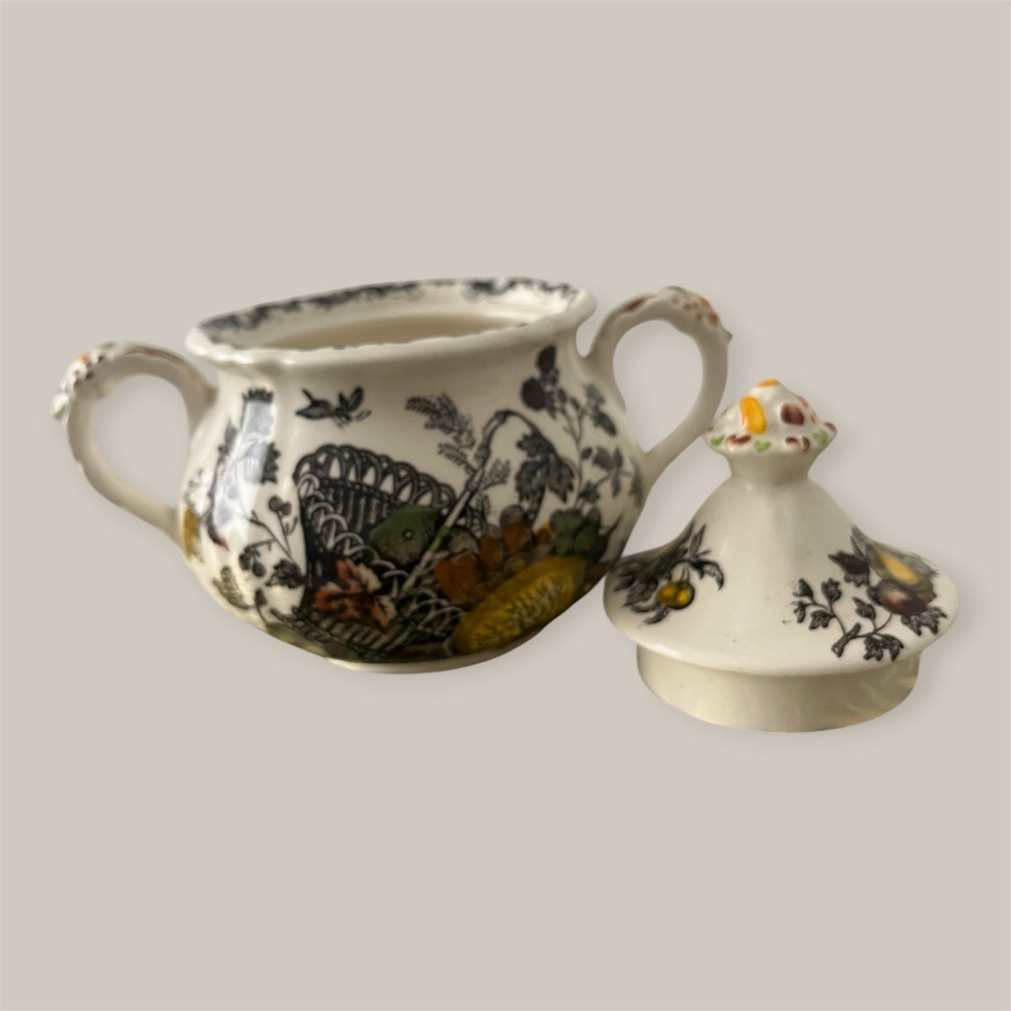 Sugarbowl Fruitbasket Mason’s England ironstone