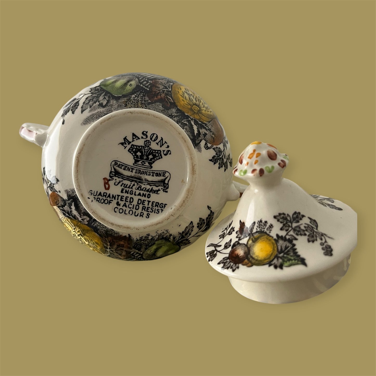 Sugarbowl Fruitbasket Mason’s England ironstone
