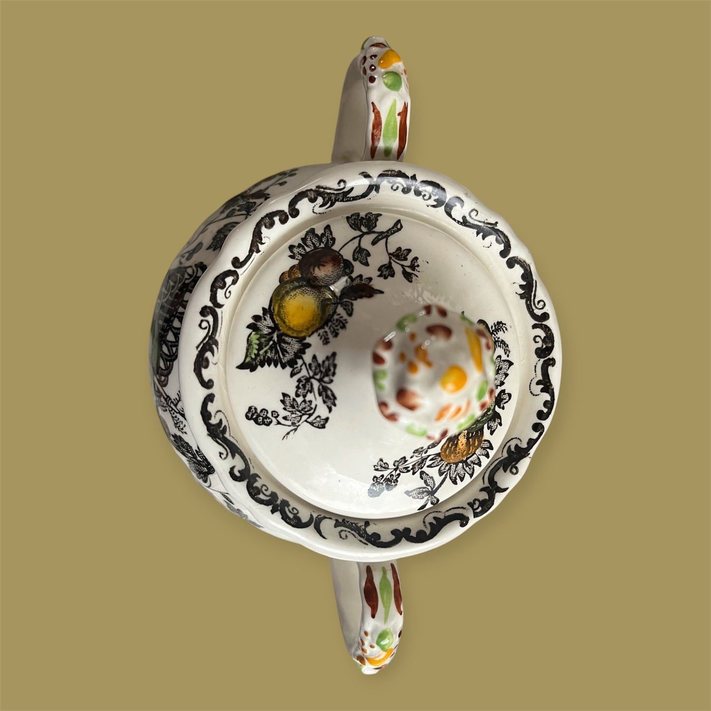 Sugarbowl Fruitbasket Mason’s England ironstone