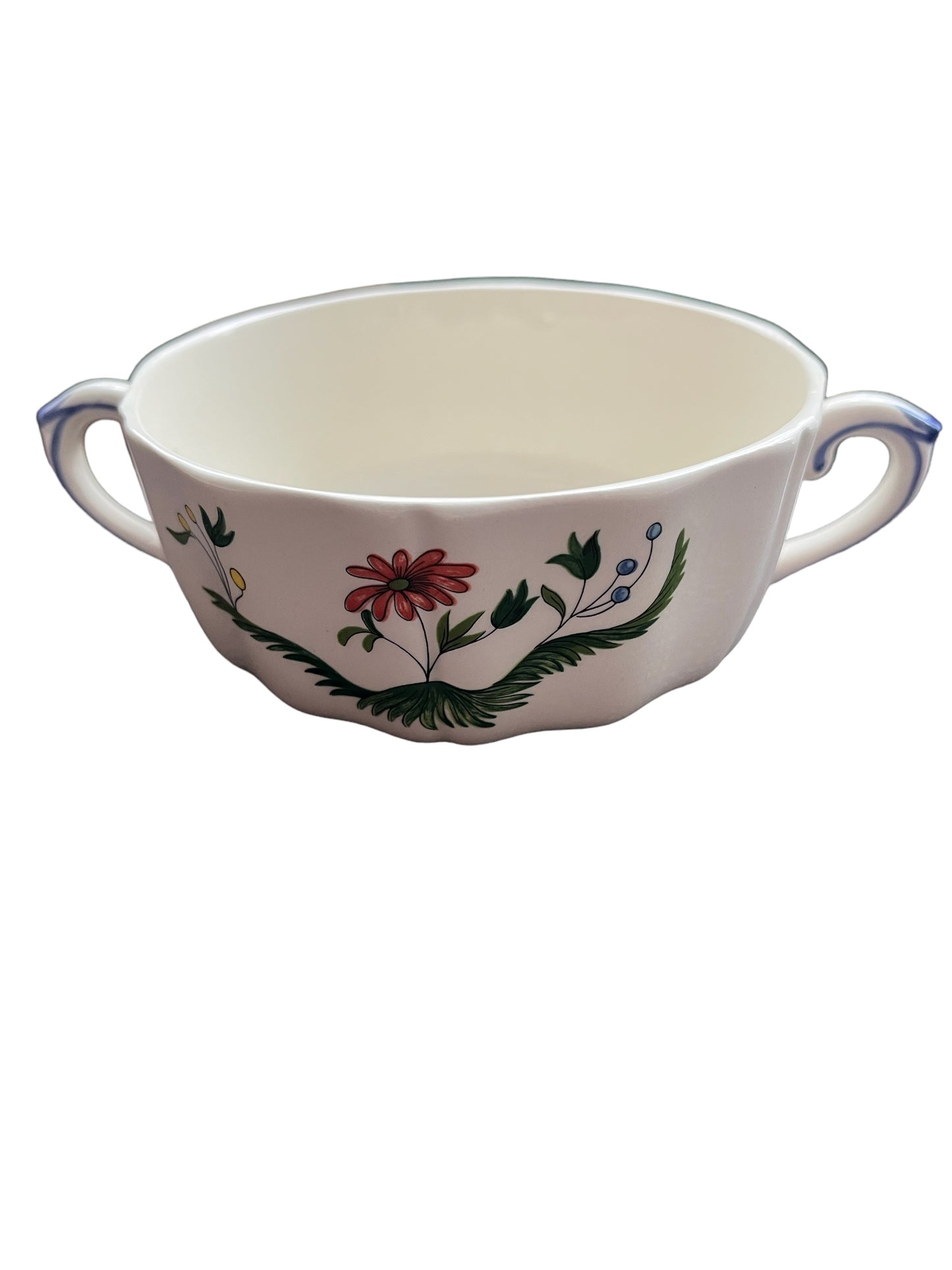 Gien Oiseaux de Paradis soup bowl handled