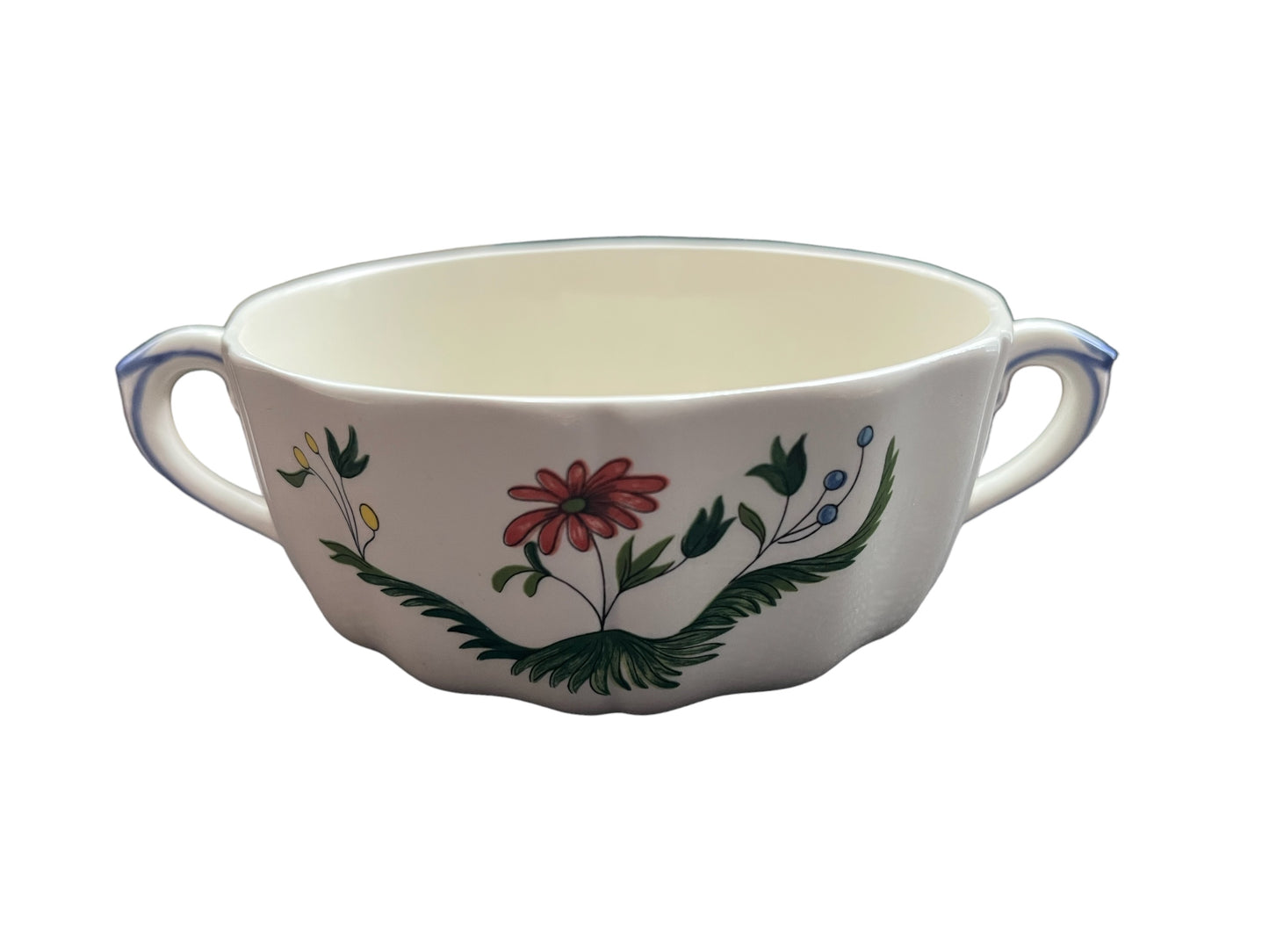 Gien Oiseaux de Paradis soup bowl handled