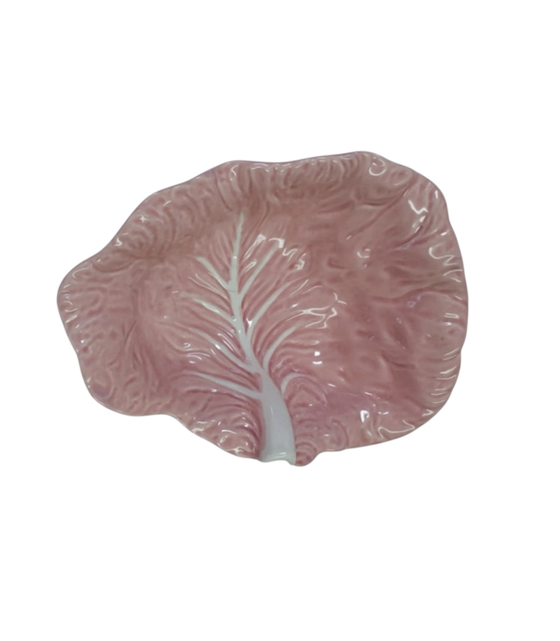 Bordalo Pinheiro antique pink cabbage serving dish