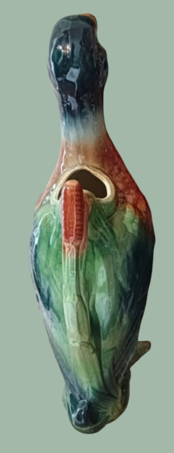 Saint Clement french majolica duck pitcher circa 1930