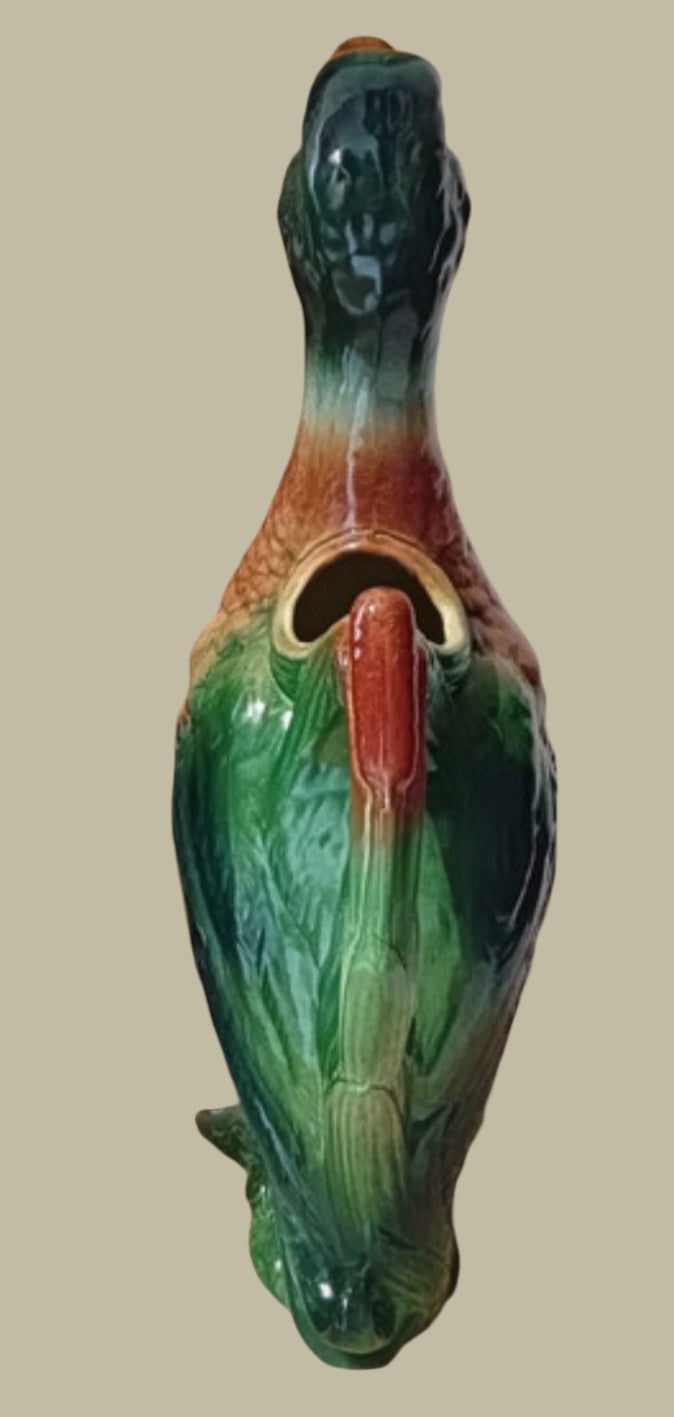 Saint Clement french majolica duck pitcher