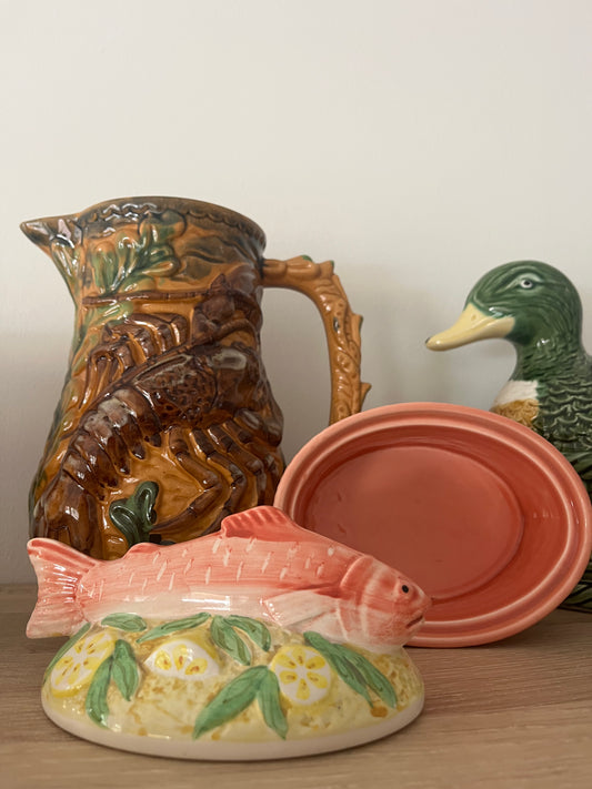 GEO midcentury salmon and citrus tureen