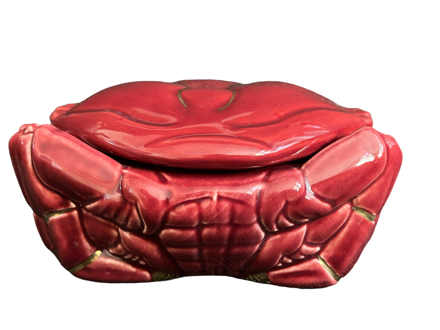 Michel Caugant french faience vintage crab tureen