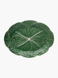 Bordallo Pinheiro large server green cabbage 43 cm platter