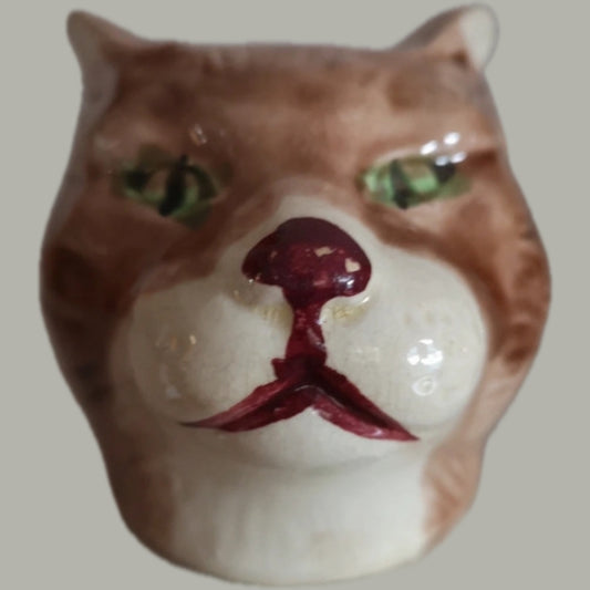 French majolica Money bank cat’s head