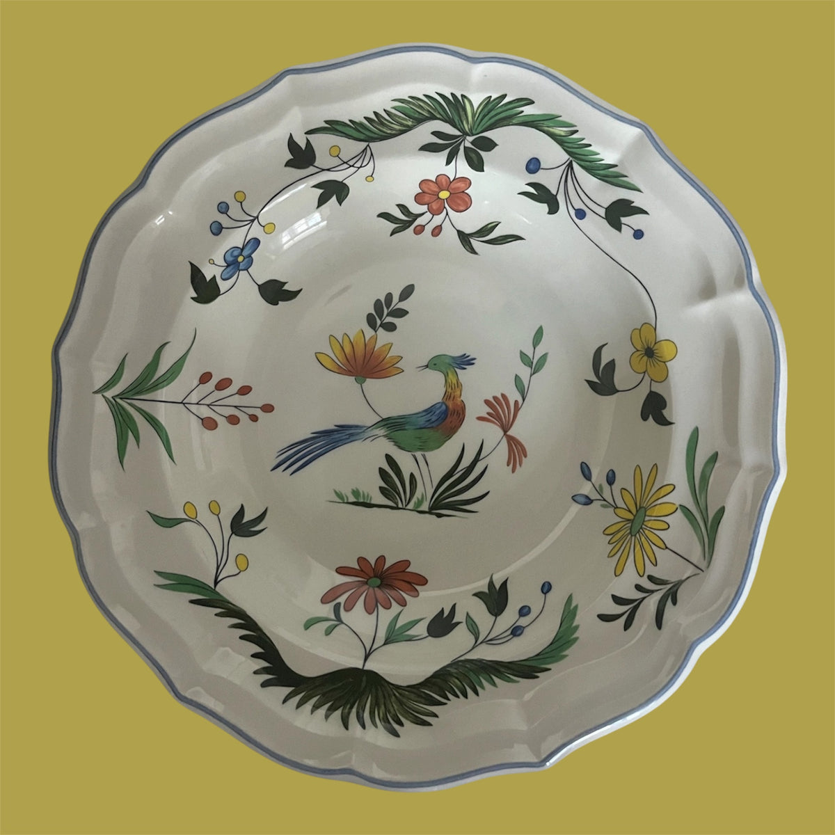 Gien Oiseaux de Paradis plate 22,5 cm