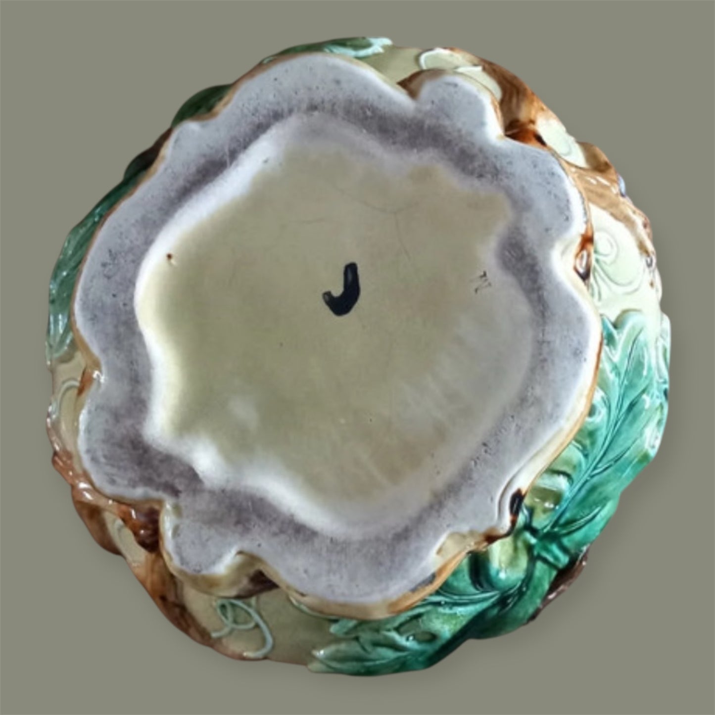 Frie Onnaing french majolica cachepot