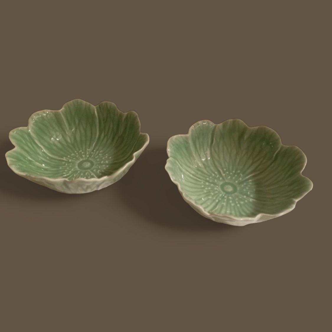 Set of 2 greenleave bowl Bordallo Pinheiro