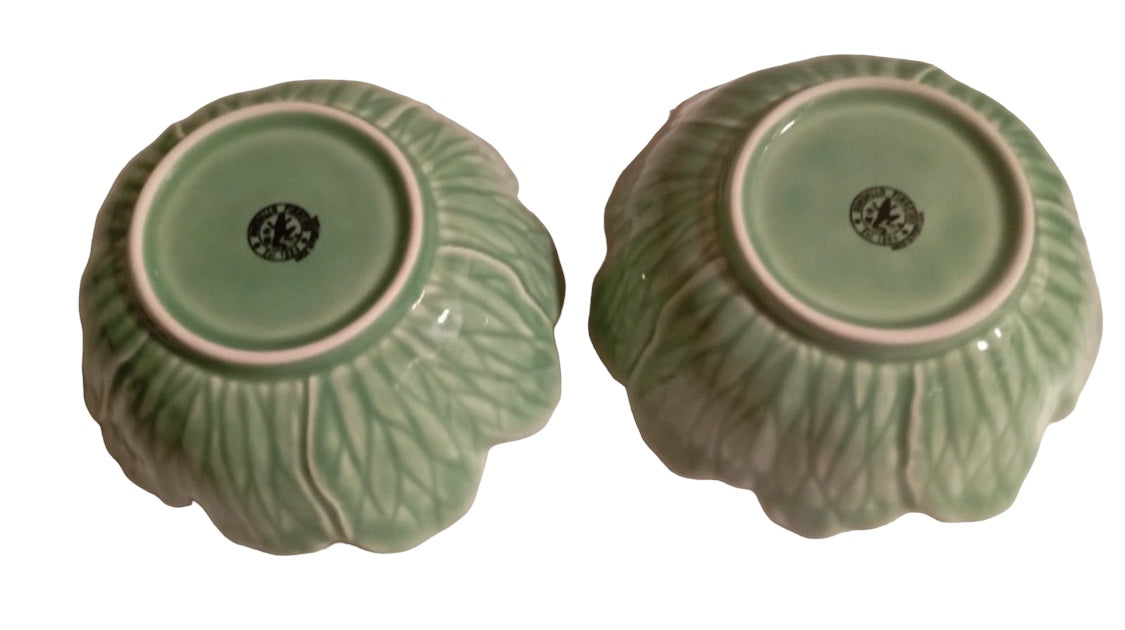 Set of 2 greenleave bowl Bordallo Pinheiro