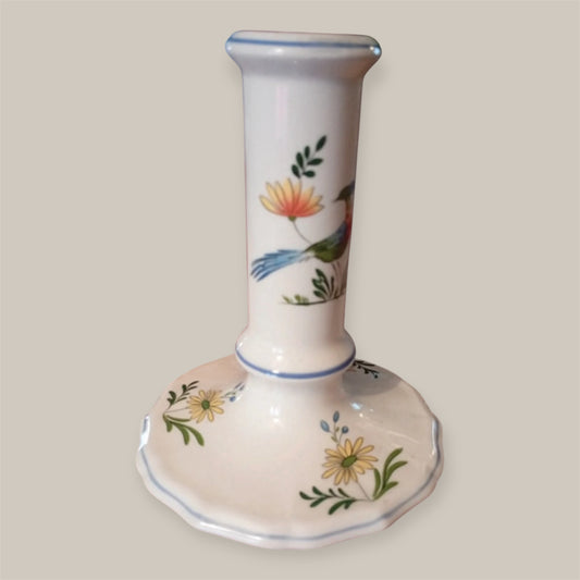Gien Oiseaux de Paradis faience candleholder