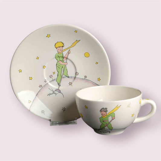 Gien France large faience tea cup and saucer Le Petit Prince
