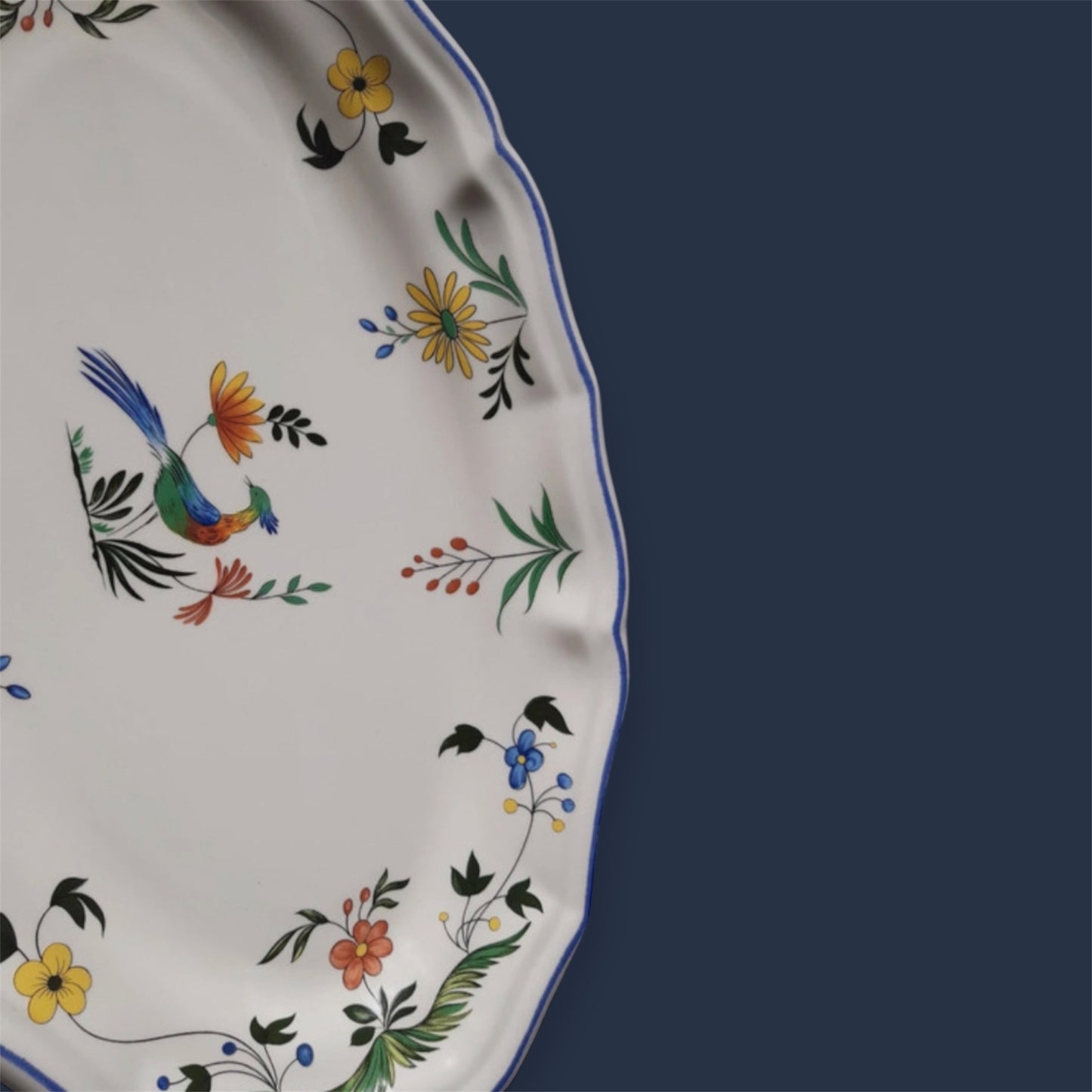 Gien Oiseaux de Paradis oval platter