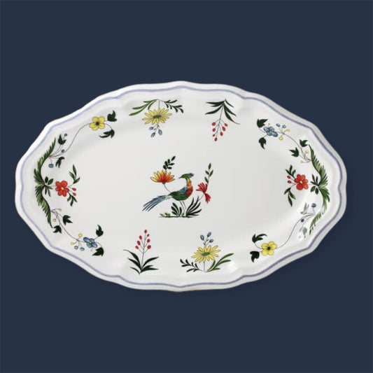Gien Oiseaux de Paradis oval platter