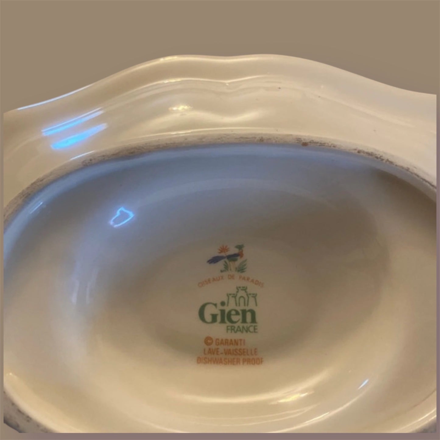Gien Oiseaux de Paradis gravy boat
