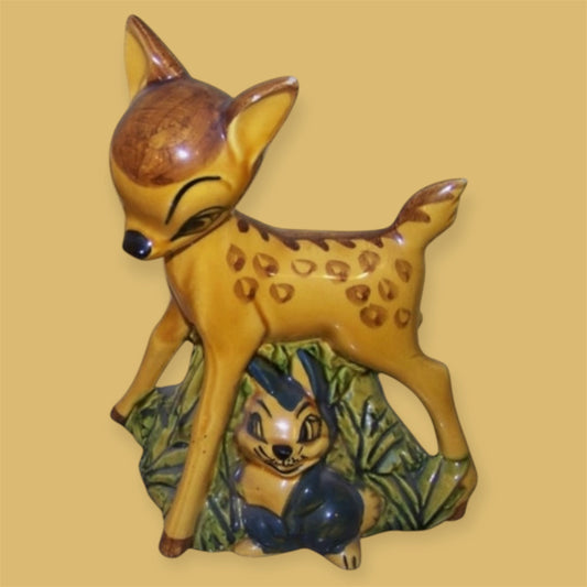 Antique french coin bank Art Nouveau bambi