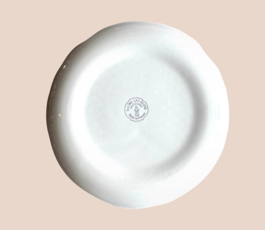French antique pink fish plates