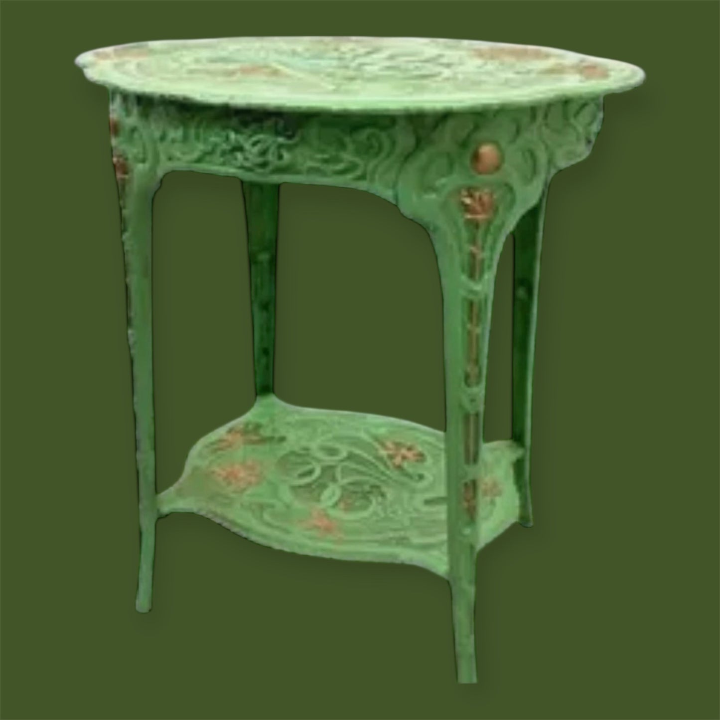 Art nouveau style cast iron plant show table