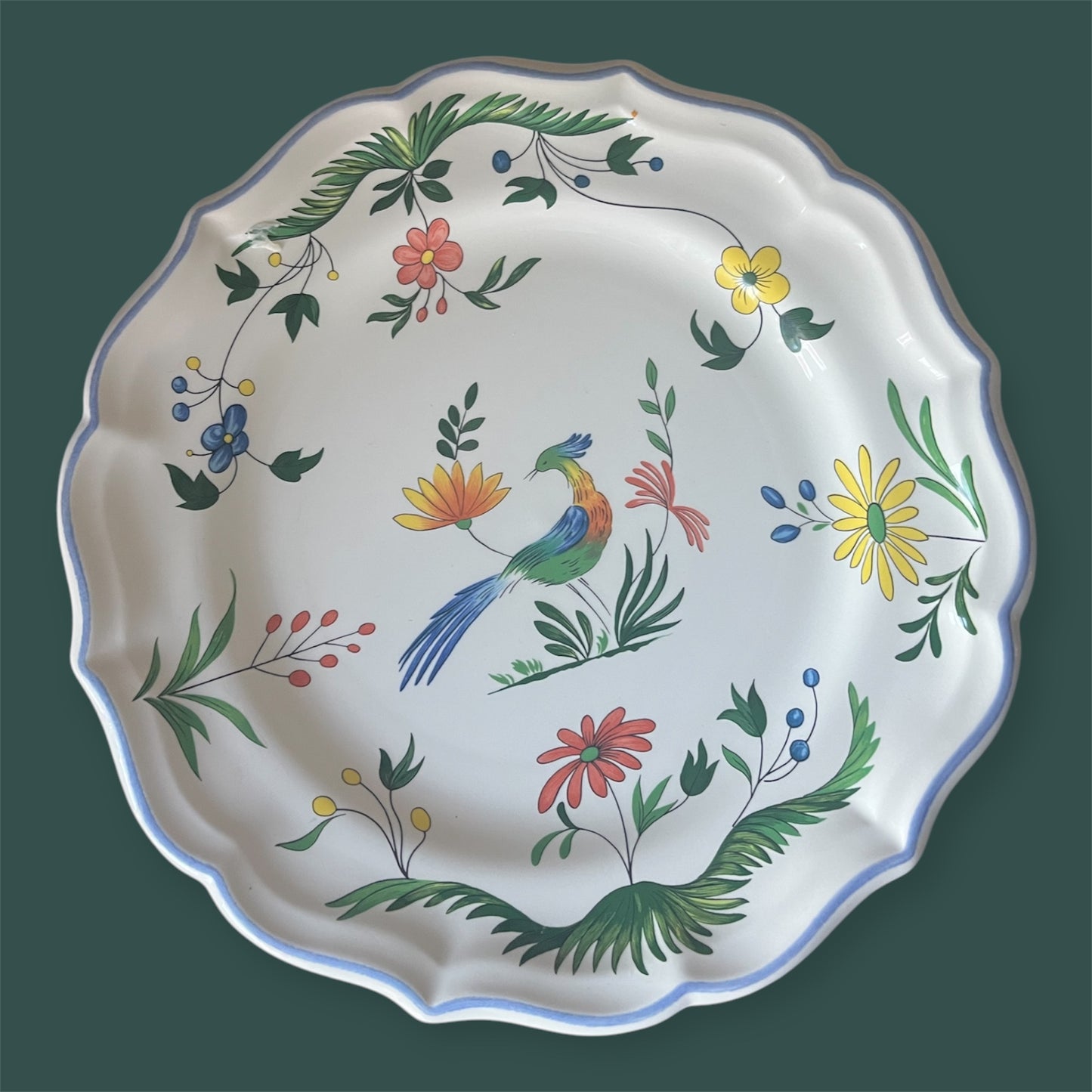 Gien Oiseaux de paradis plate 23,2 cm