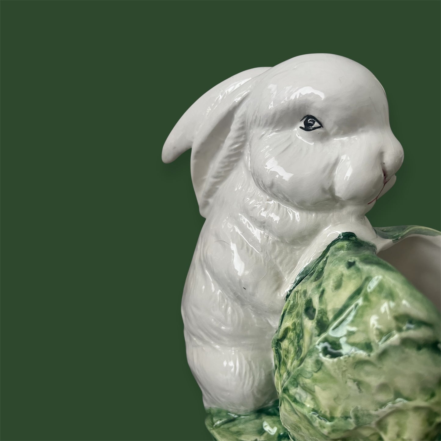 Easter bunny french cabbage vase vintage planter Lancel Paris